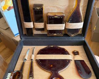 Art Deco Vanity Set , Original Case