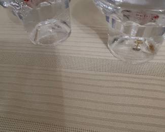 Mid Century  Skruf Crystal Candle Holders, Sweden