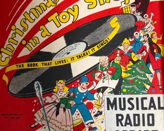 Vintage 1950's Christmas Eve in a Toy Shop Musical Radio Script, And Record