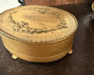 Vintage French Ormolu Casket Box
