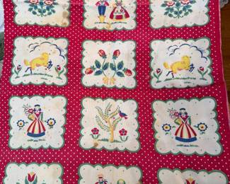 Vintage Printed Linen