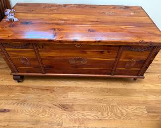 Vintage Knotty Pine Cedar Blanket Chest