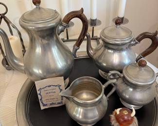 Mid Century Pewter Set