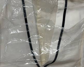 Vintage 1950's Men's White Dinner Jacket with Black Piping