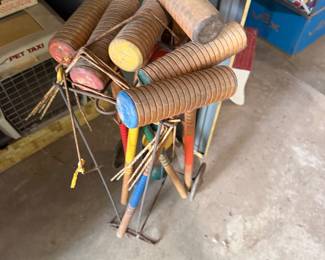 Vintage Croquet on Stand