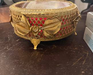 Vintage French Ormolu Casket Box