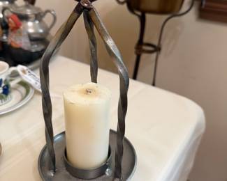 Mid Century  CBN NYBRO, Hand Forged Iron Candle Holder, Swedenr