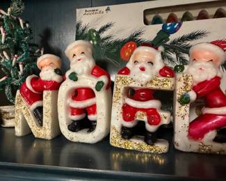 Vintage N O E L Santa Candles!