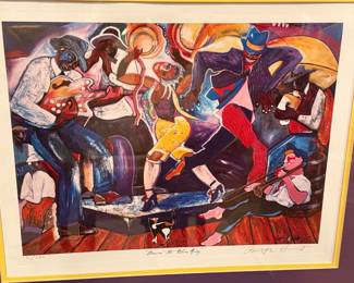 George Hunt, pencil signed and numbered, Dancin' Blues Away, lithograph