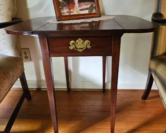 Henkel Harris black cherry side table (sides go down)