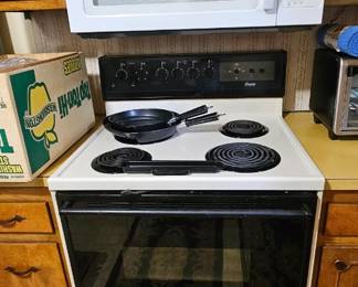 .microwave and stove are for sale