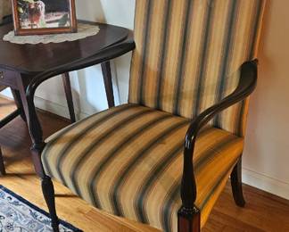 Hickory - mahogany upholstered chair