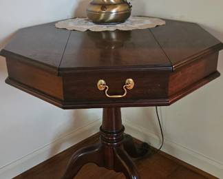 Henkel Harris octagonal mahogany table