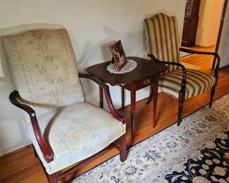 Cherry upholstered chair