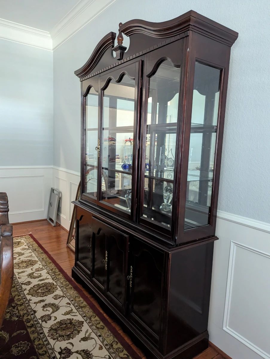 Glass dining room hutch/cabinet