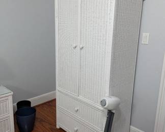 wicker armoire