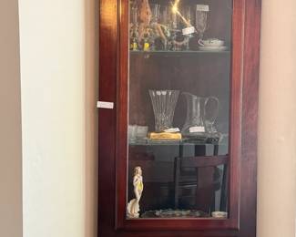 Corner display cabinets set of 2