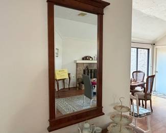 Burl wood mirror