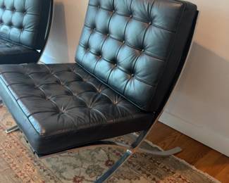 Exposition Barcelona Style Black Top Grain Leather - Price per Chair