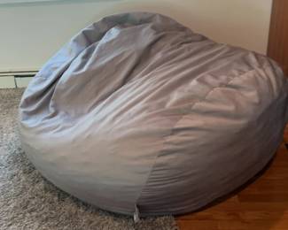 Big Joe Fuf Lux Large Gray Bean Bag Chair