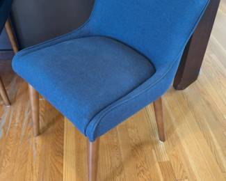 Mid-Century Modern Zarah Upholstered Accent Chair Navy - Price per One