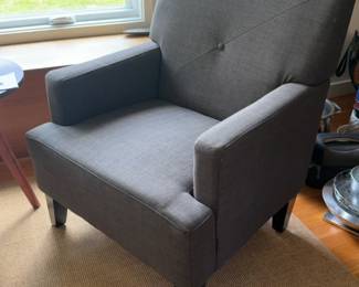 Modern Grey Fabric Tufted Armchair