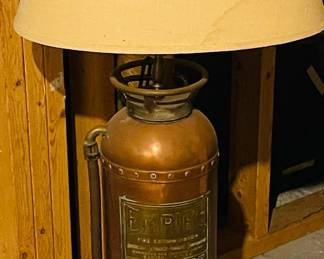 Copper Fire Extinguisher (made into a lamp)