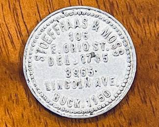 Stoeffhaas & Moss Merchant Token - Circa 1920