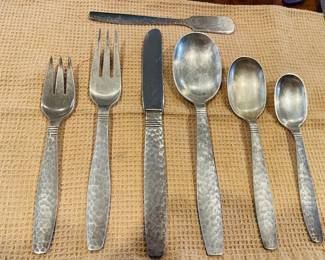 Hammered Sterling Silver Place Setting (eight sets available)