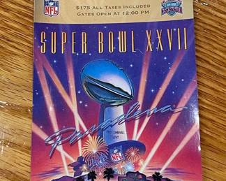 SUPER BOWL XXVII Ticket 