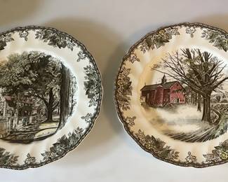 "Friendly Village" Dinner Plates