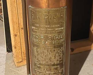 Copper Fire Extinguisher (made into a lamp)