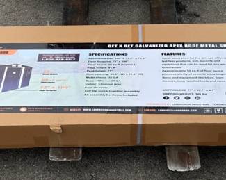 2026 LandHonor LHR-MS0608 6ft x 8ft Galvanized Apex Roof Metal Shed, Unused