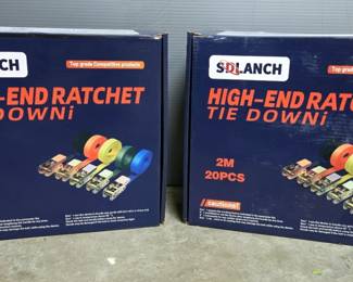 SDLaunch Bind Belt High-End Ratchet Tie Down, 2m, Qty 2 Boxes of 20