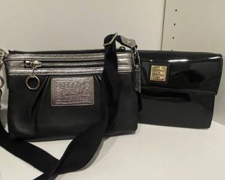 Coach Poppy Leather Crossbody Bag and Dooney & Bourke Patent Leather Clutch