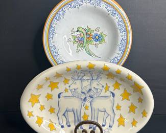 Talavera Conde Ceramic Handpainted Oval Dishes