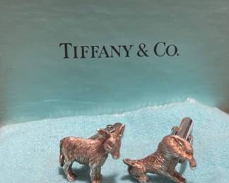 Tiffany & Co. Sterling Silver Donkey and Foal Cufflinks