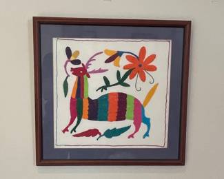 Otomi Embroidered Deer Folk Art
