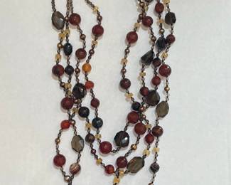 Multi-Strand Stone Necklace