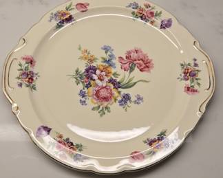 Vtg Floral Serving Platter