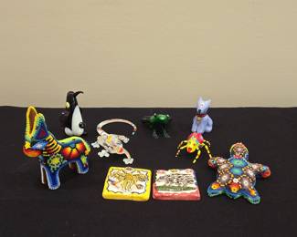 Huichol Beaded Animals and Talavera Tiles