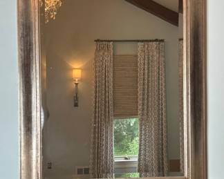 Ornate Giltwood Mirror with Beaded Frame