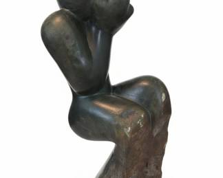 Abstract Bronze Sculpture Signed