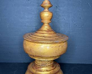 Burmese Gilt Lacquer Offering Vessel