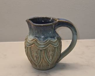 David Porras Textured Turquoise Pitcher