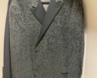 Hickey Freeman Grey Jacquard Tuxedo Jacket