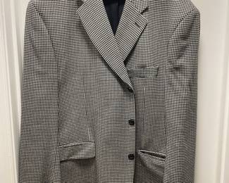 Houndstooth Wool Cashmere Sport Coat, Carlo Mandrone