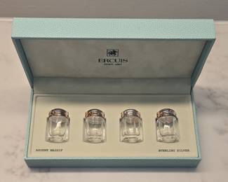 Ercuis "Argent Massif" Sterling Silver Miniature Salt Cellars