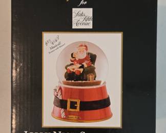 Christopher Radko Jolly Nick Snowglobe for Saks Fifth Avenue