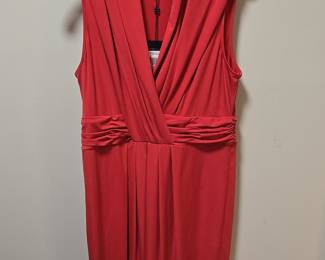 BCBGMAXAZRIA Red Draped Jersey Dress